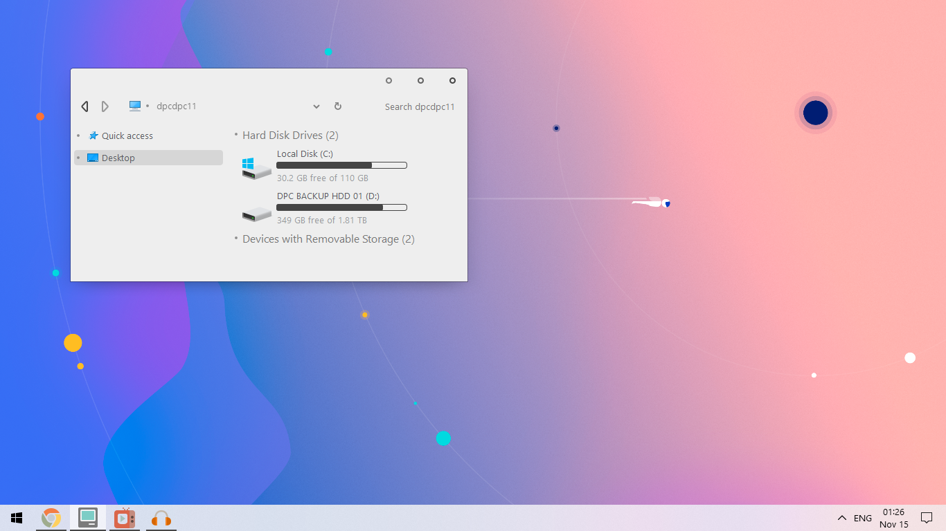 Simplify 10 Light Circles Windows 10 Theme (2 in 1)
