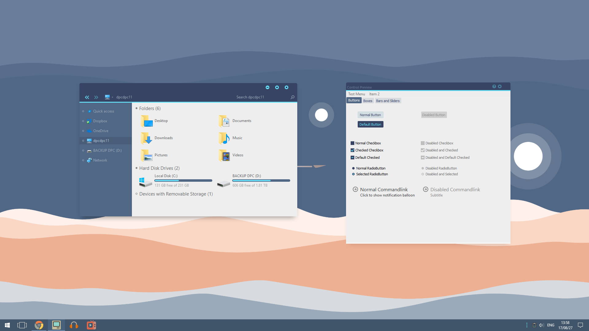 Simplify 10 Dark Blue Windows 10 Themes (8 in 1)