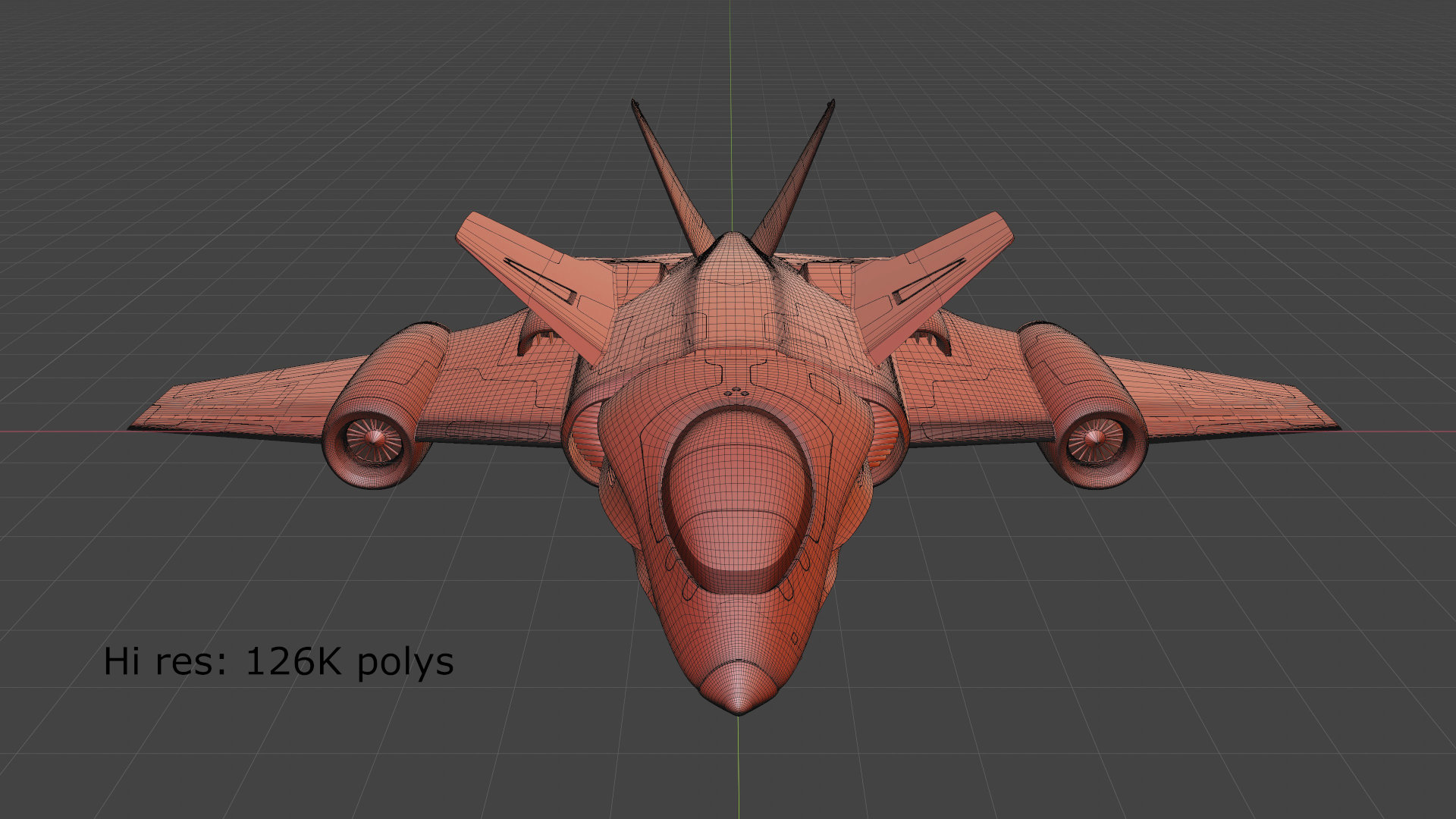 3D Asset Interceptor aircraft
