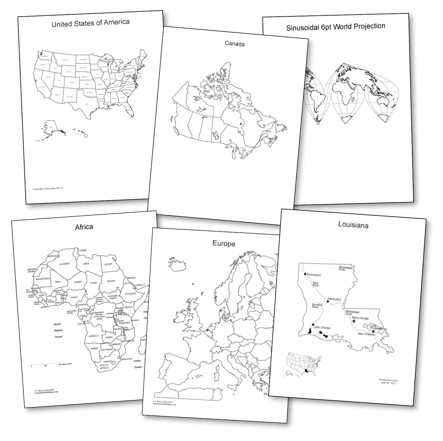 Download Sample Maps From Our Printable Pdf World Of Maps Coloring Books