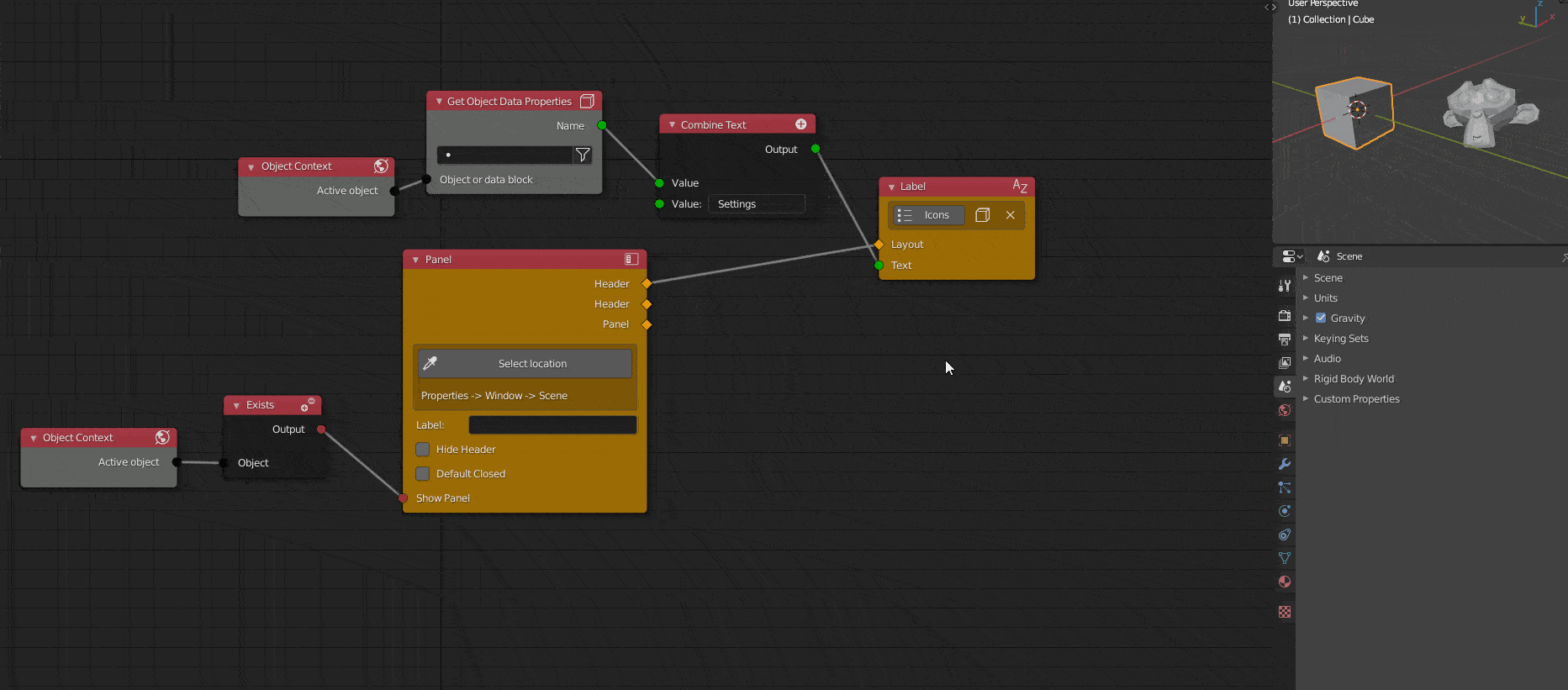 Serpens Blender Visual Scripting Addon