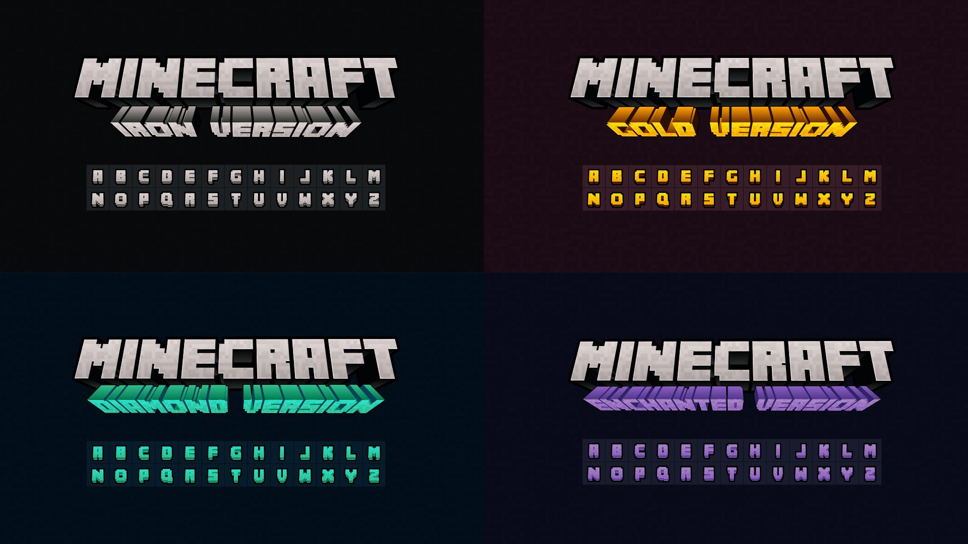 Minecraft font pack