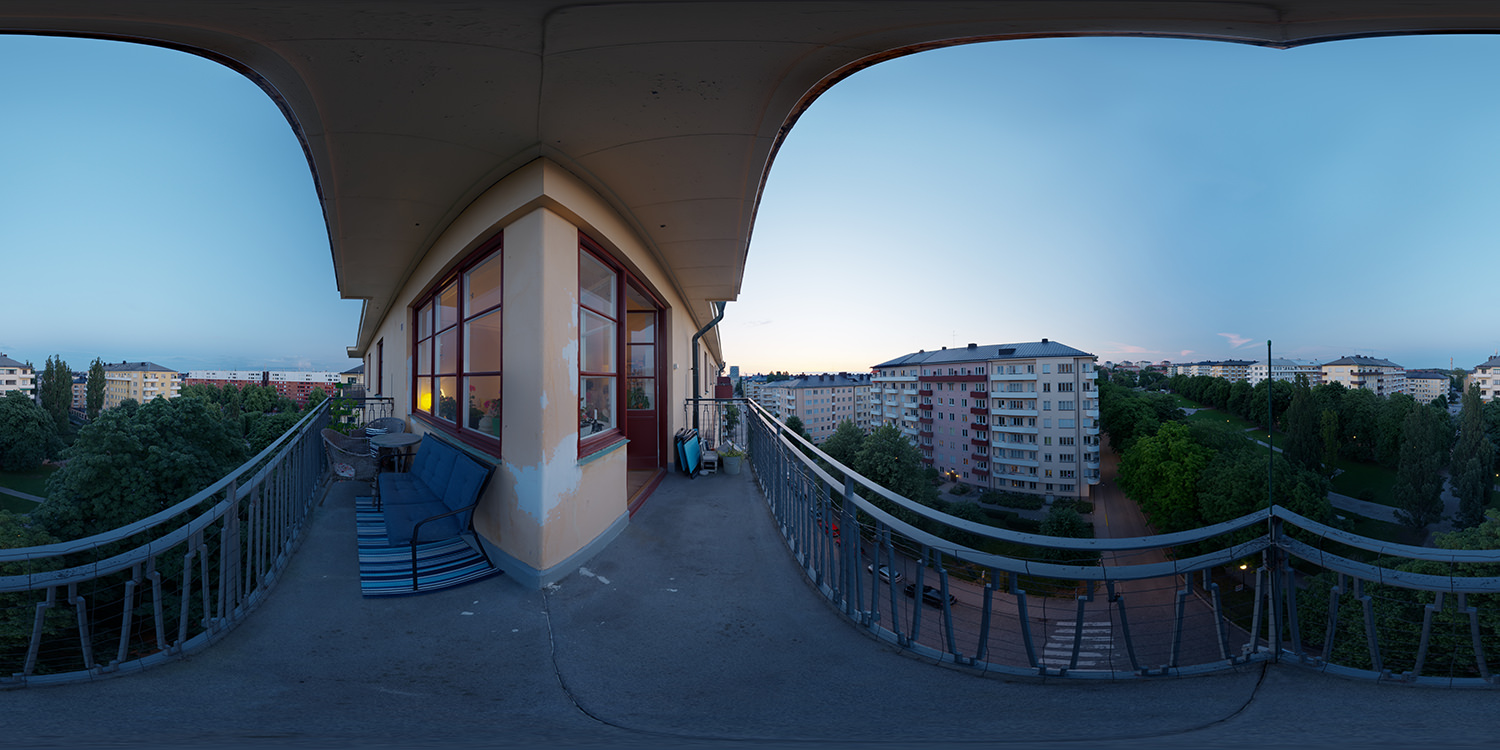 Hdri High Rise Balcony Summer Evening Twilight 1 16k