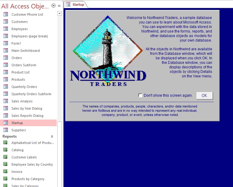Northwind all versions