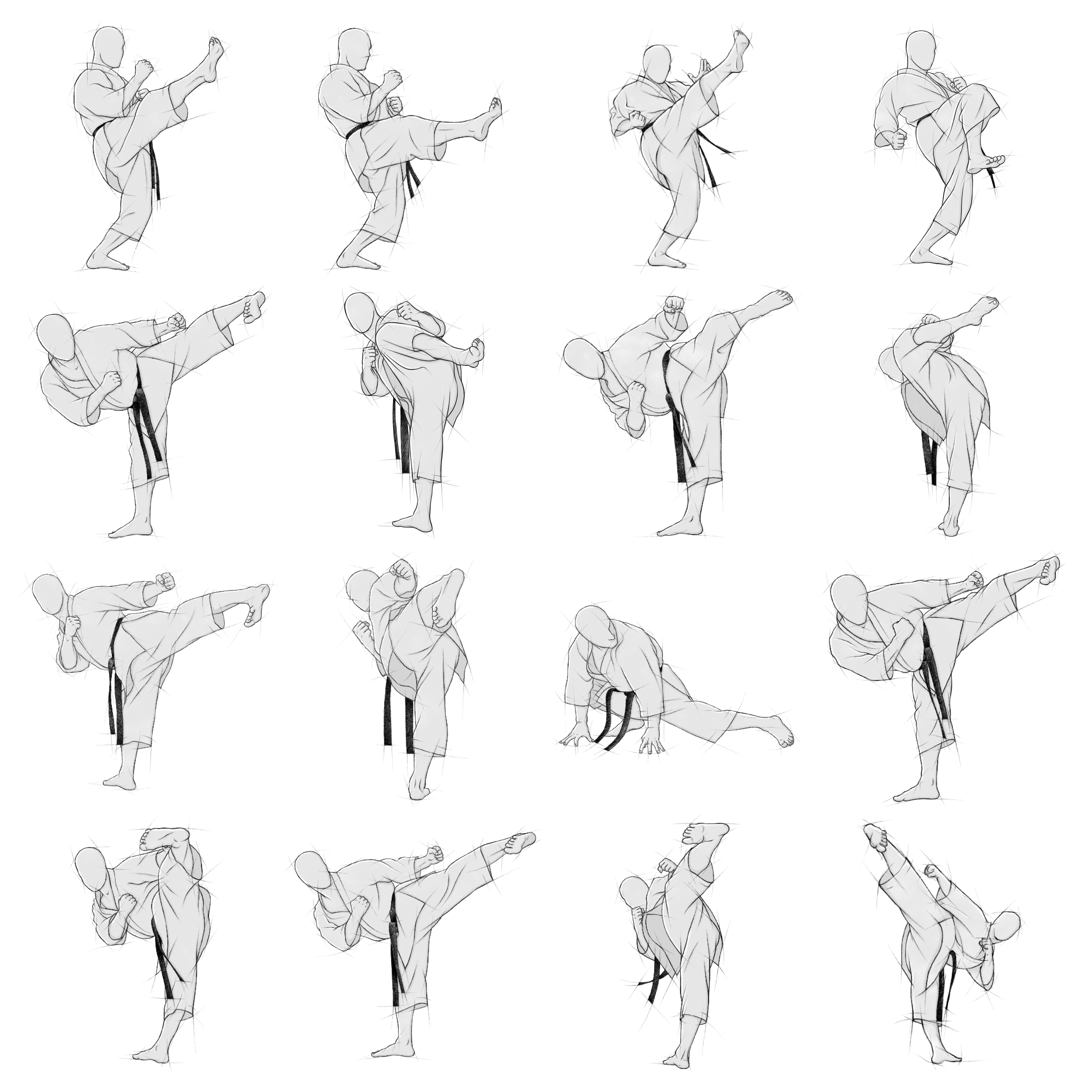 DrawingSets from the Book "The Essence of Karate" for FREE use