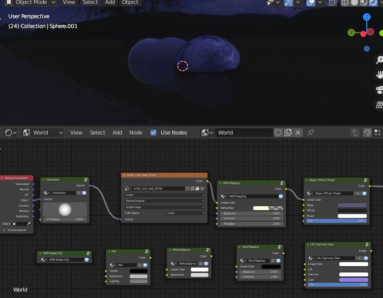 HDR Nodes for Blender