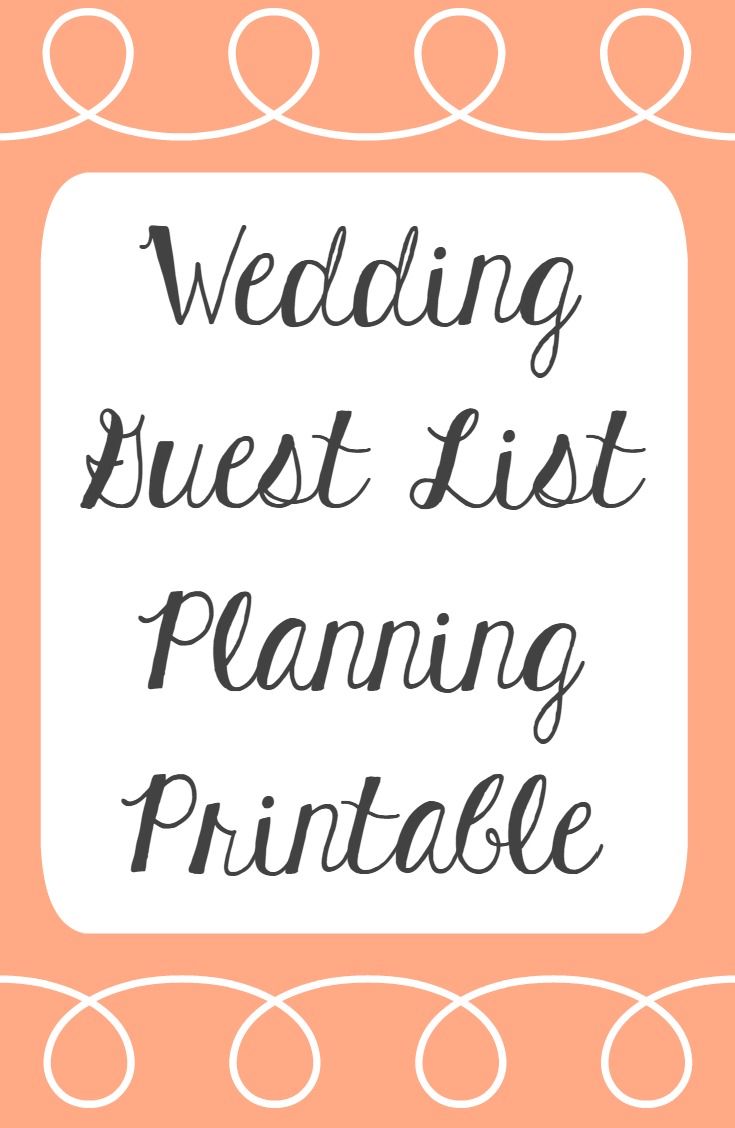 wedding planner guest list printable